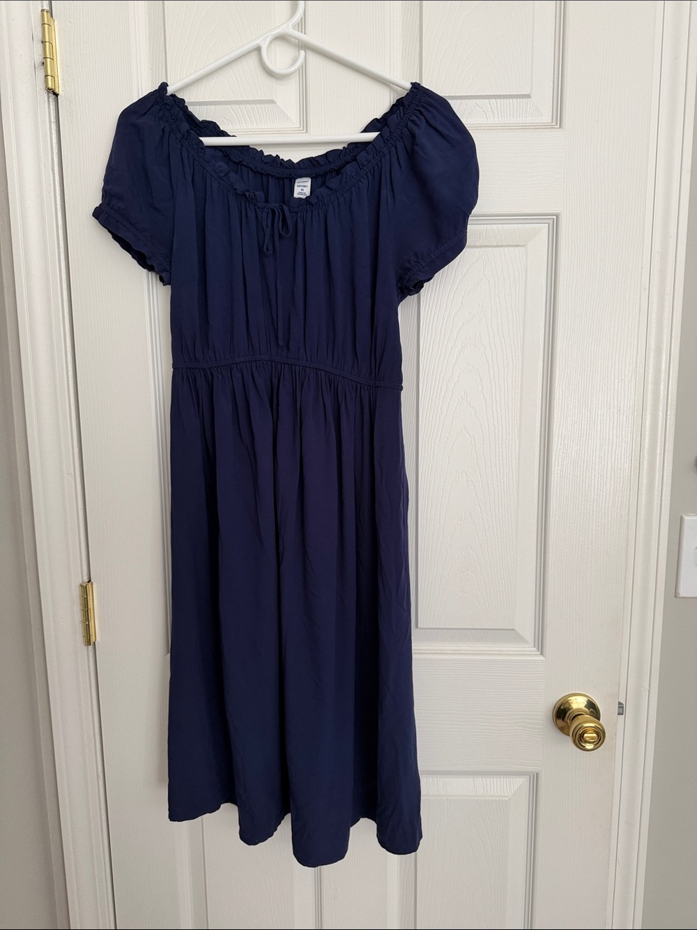 Old Navy Navy Off-Shoulder Midi Dress